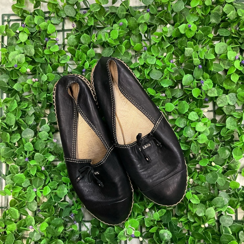 Prada Black Leather Loafers